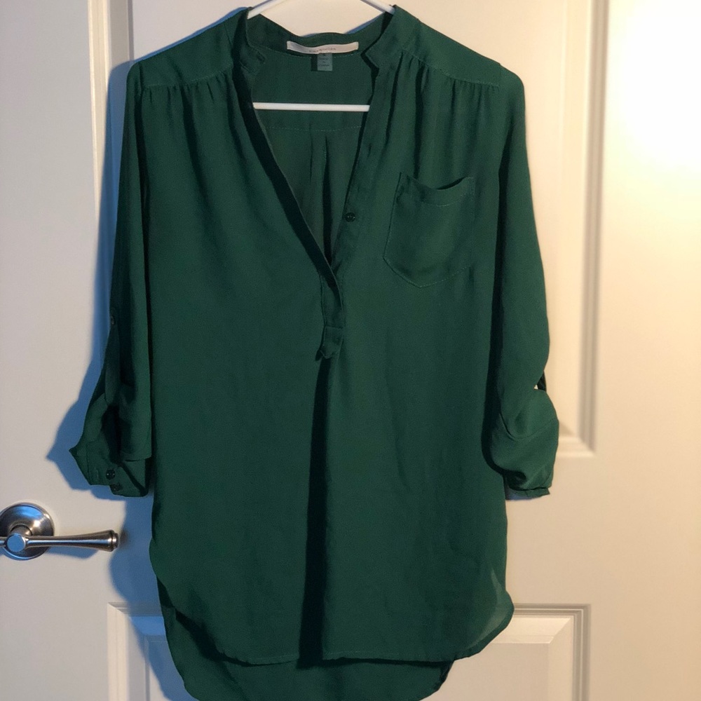 Green chiffon blouse